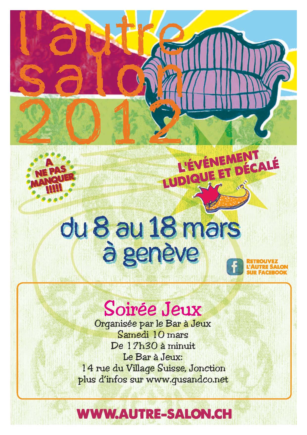 Bar à Jeux du 10 mars, soirée jeux Autre Salon