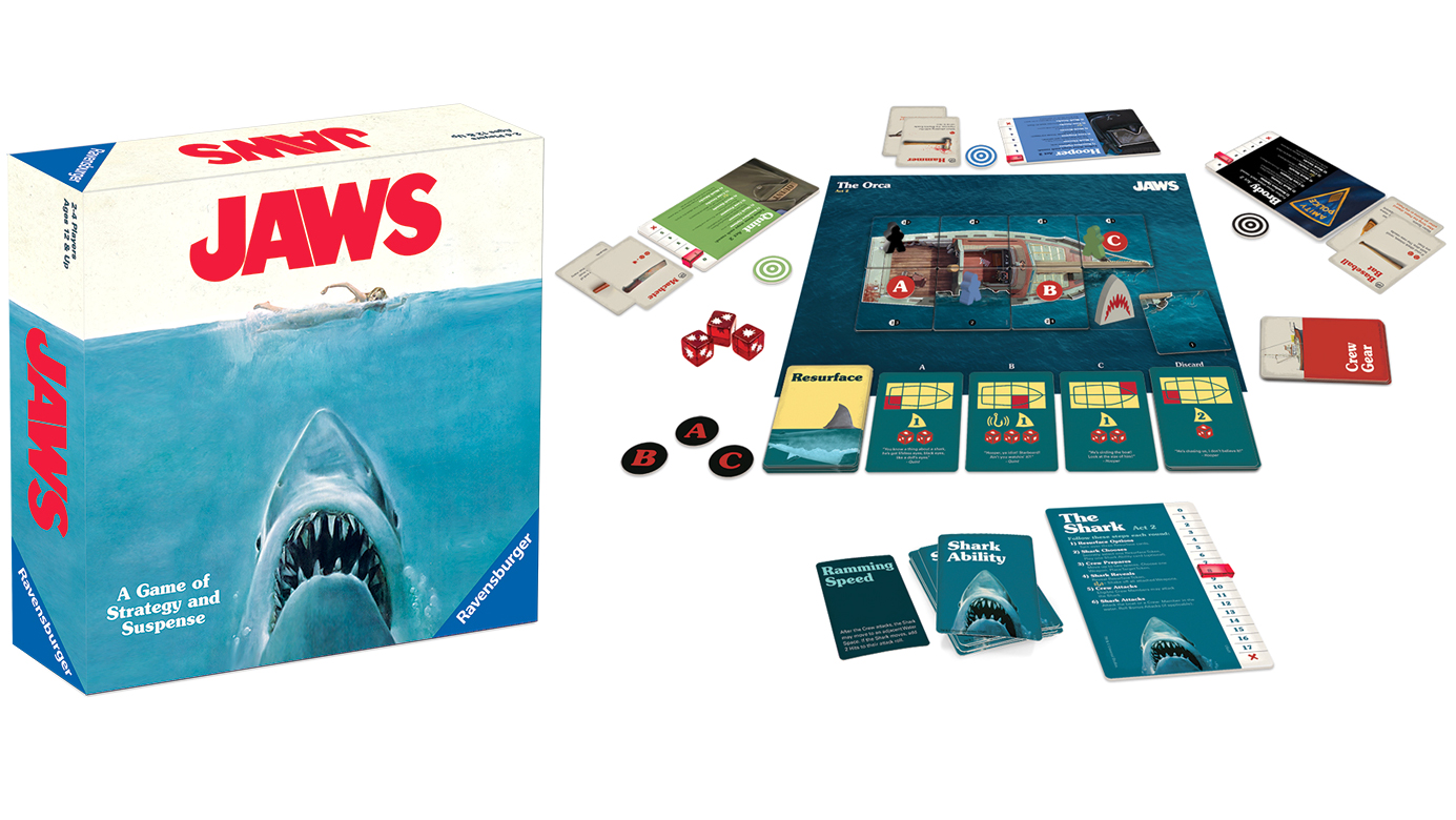 Jaws. L&rsquo;adaptation en jeu de plateau qui a du mordant. Par les auteurs de Kero