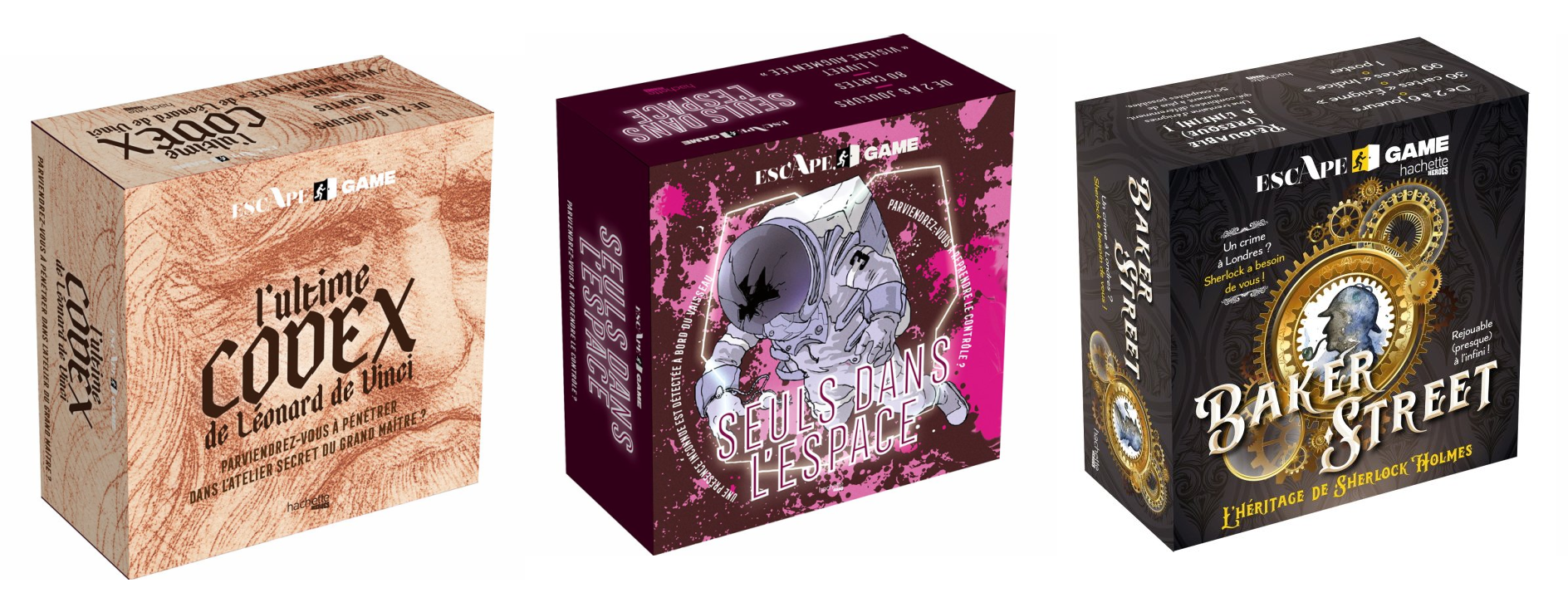 Hachette Heroes, 3 Escape Games de salon. Mini-format pour un maxi-plaisir