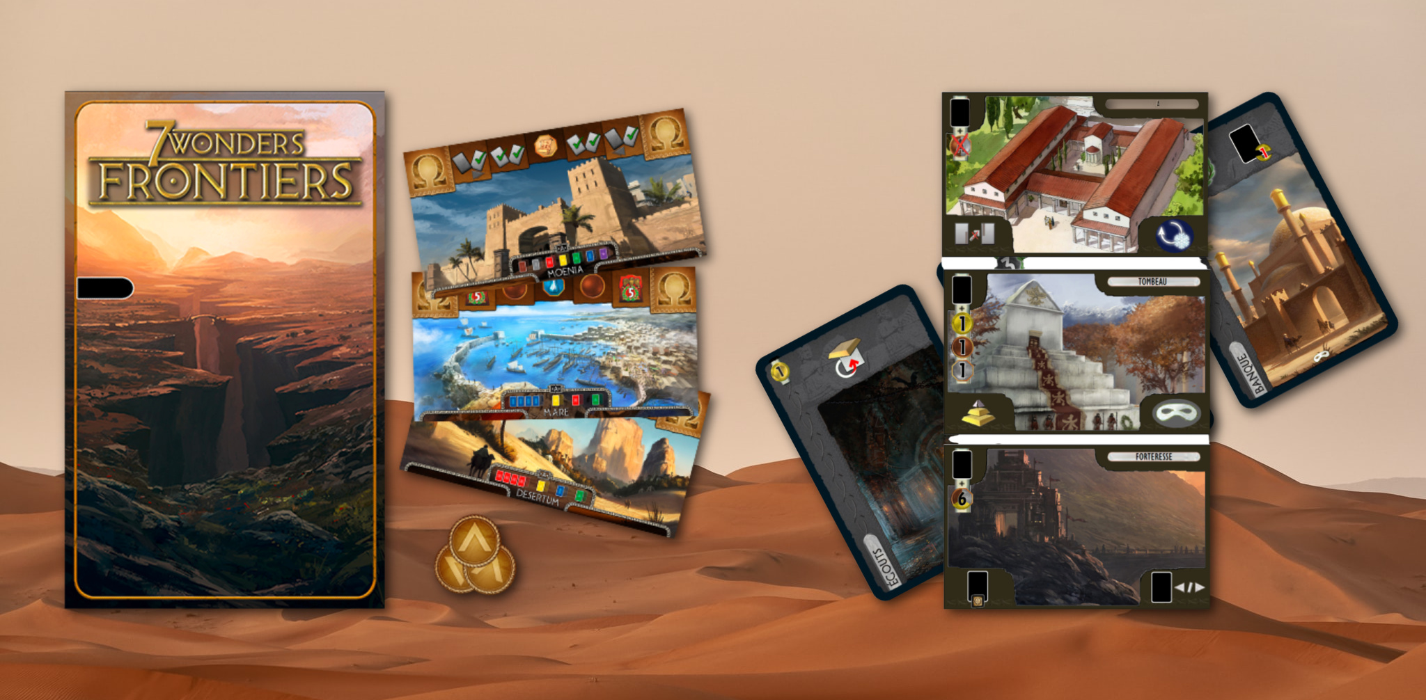 Grands Projets et Frontiers, deux nouvelles extensions « maison » pour 7 Wonders